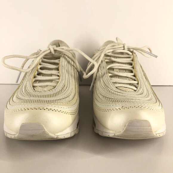 Nike Air Max 97 Cream White Unisex Sneakers Runners M7 W8.5 - Picture 2 of 11